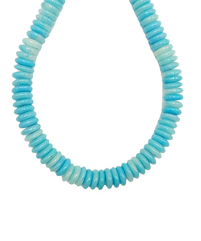 Flat Bead Resin Necklace- 9 Colors