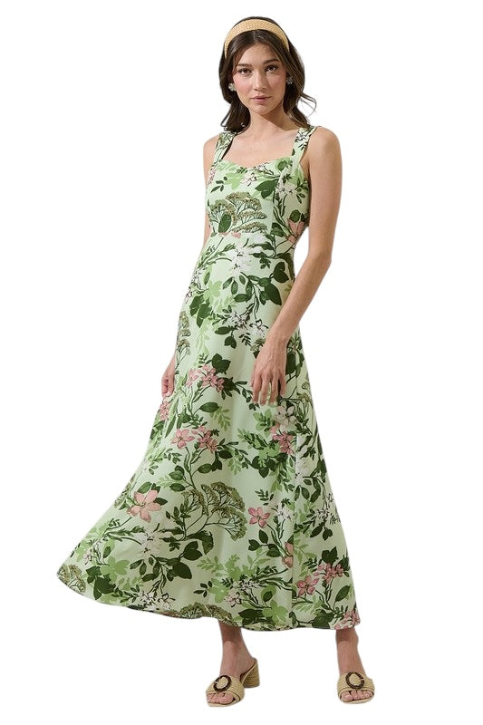 Green & Pink Sweetheart Midi