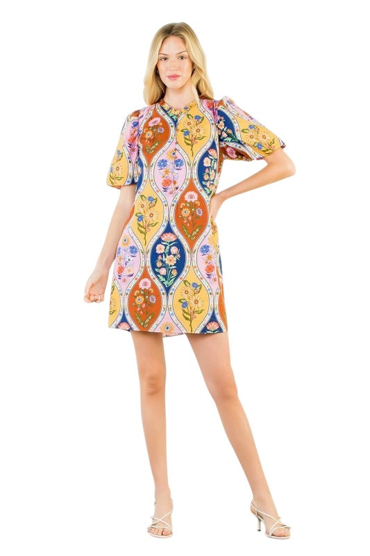 Floral Medallion Cotton Shift