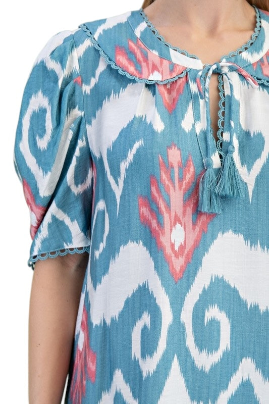 Ikat Peter Pan Mini in Blue