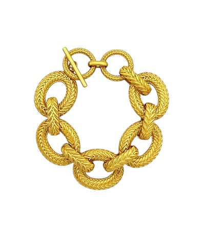 Braided Links Toggle Bracelet