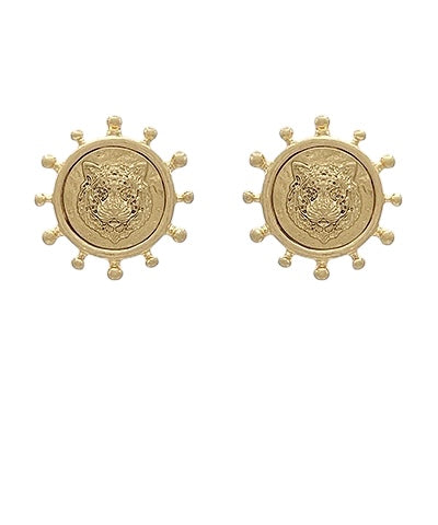 Tiger Coin Earring