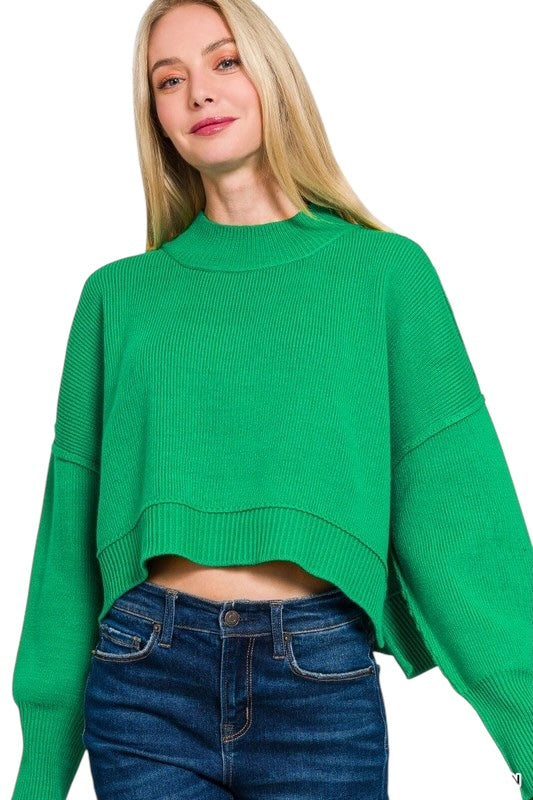 Drop Shoulder Sweater- 3 Colors