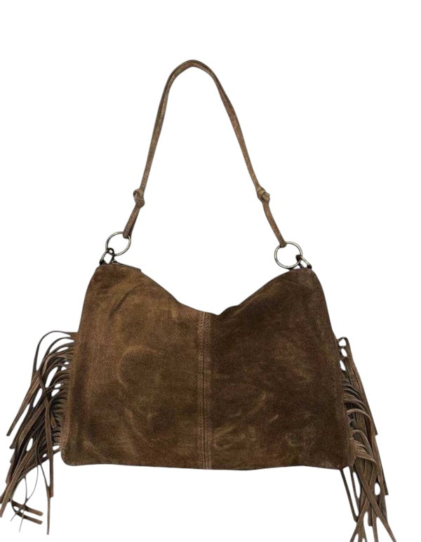 Suede Fringe Tote- 2 Colors