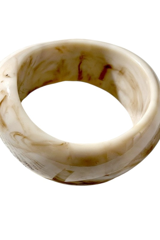 Tortoise Resin Bangle- 2 Sizes