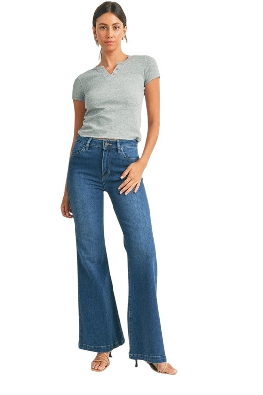 Dark Denim Flares