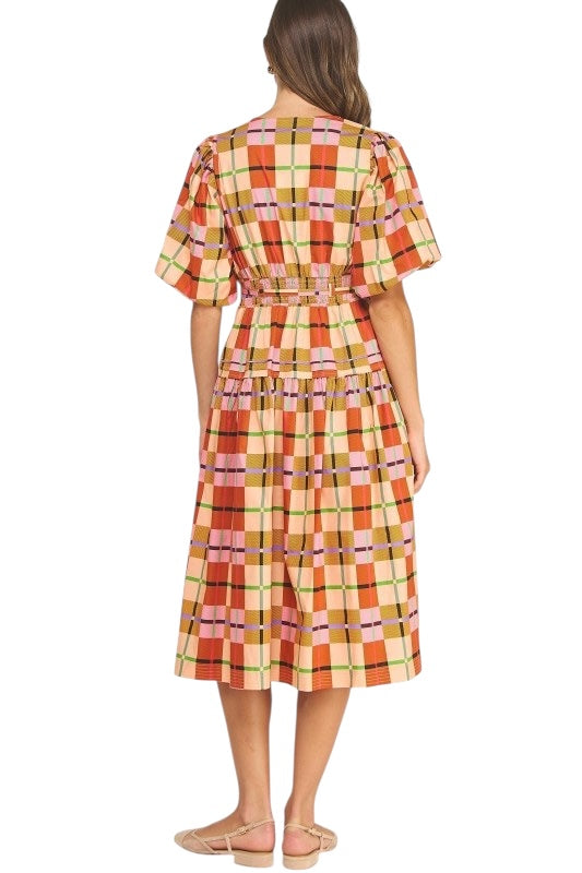 Madras Plaid Midi
