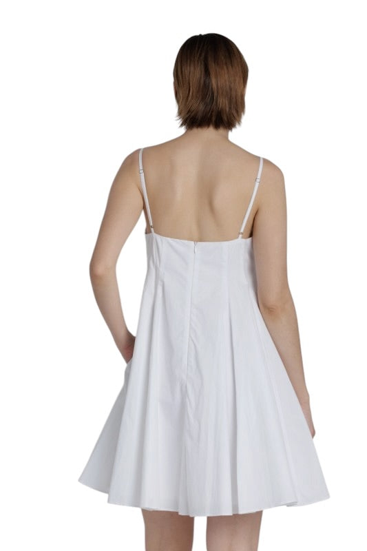Tie Front Poplin Sundress - 2 Colors