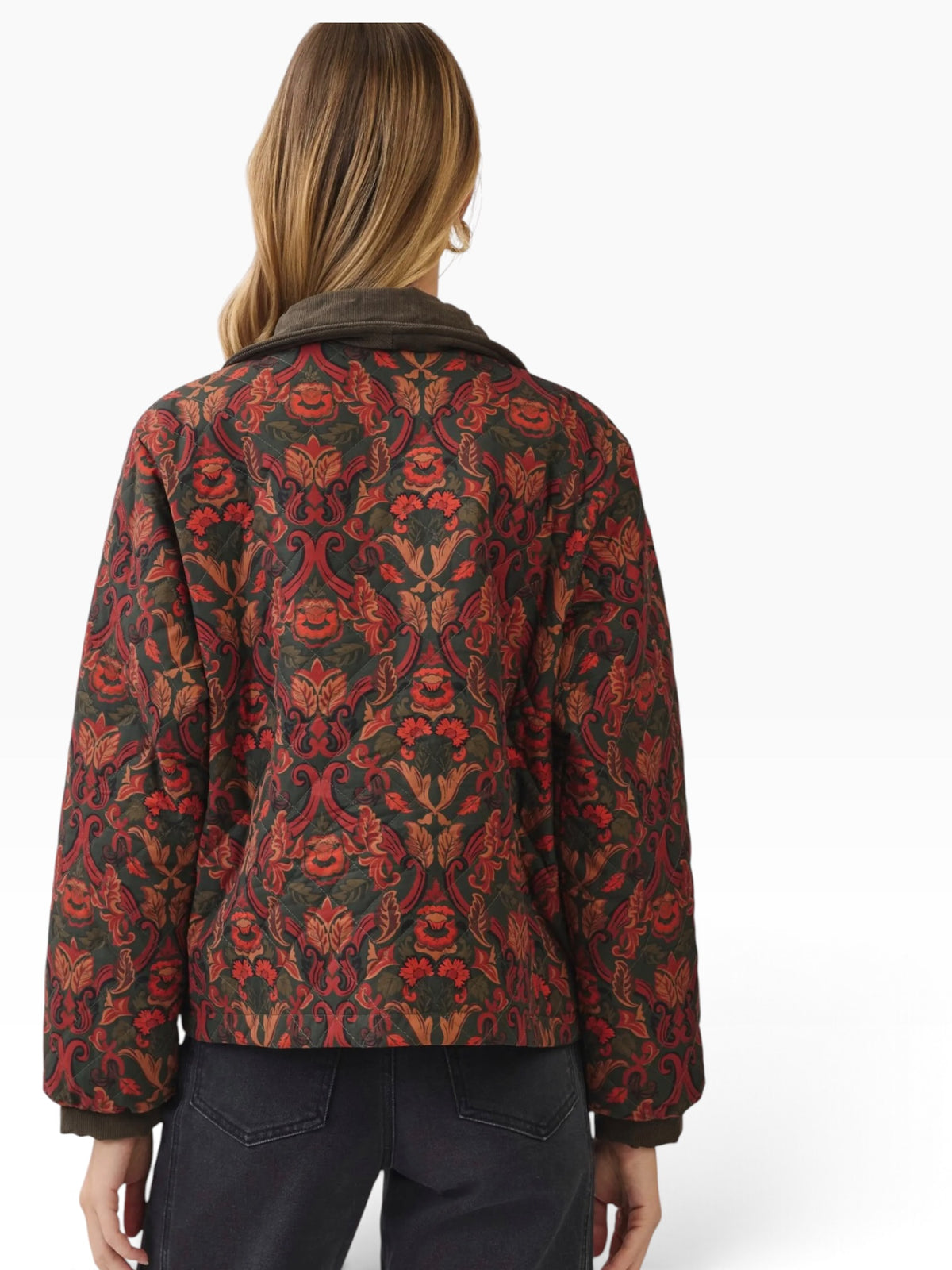 Olive & Rust Floral Jacket