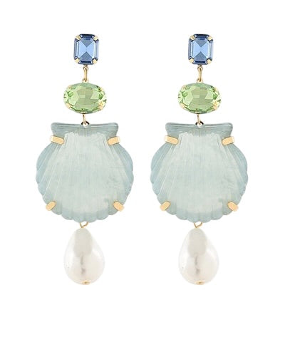 Shell & Stone earrings - 2 Colors