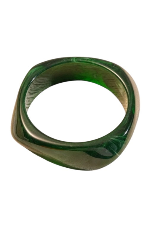 Narrow Abstract Resin Bangle- 2 colors