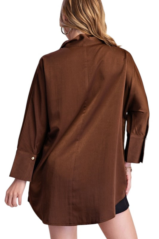Chocolate Silky Tunic