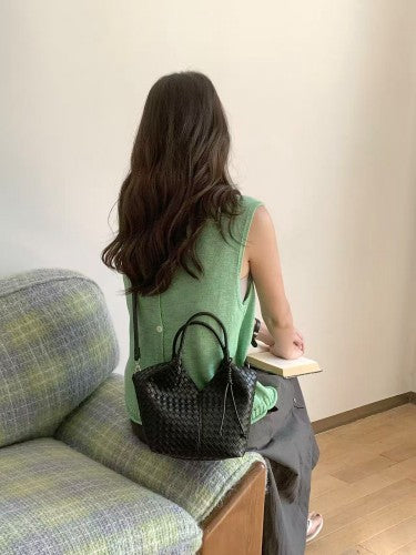 Vegan Woven Tote- 3 Colors
