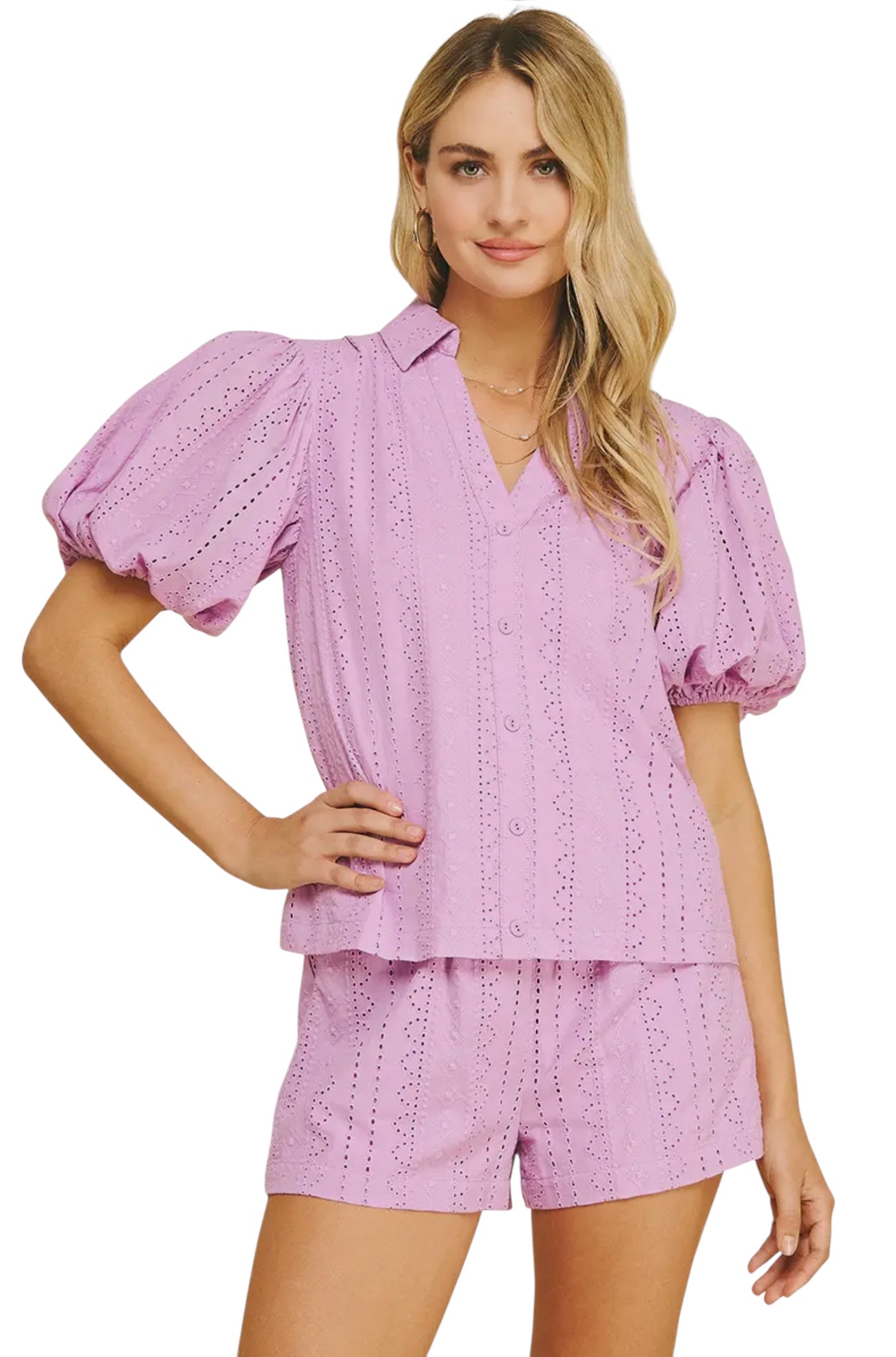 Lavender Eyelet Set