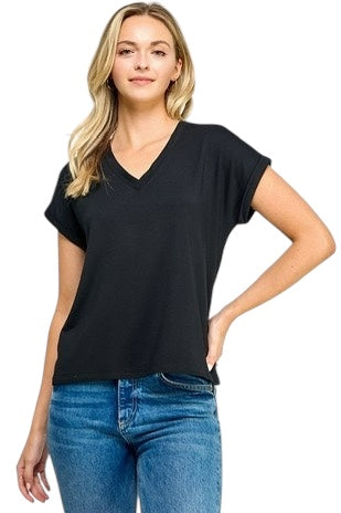 V Neck Tee- Available in two colors!!