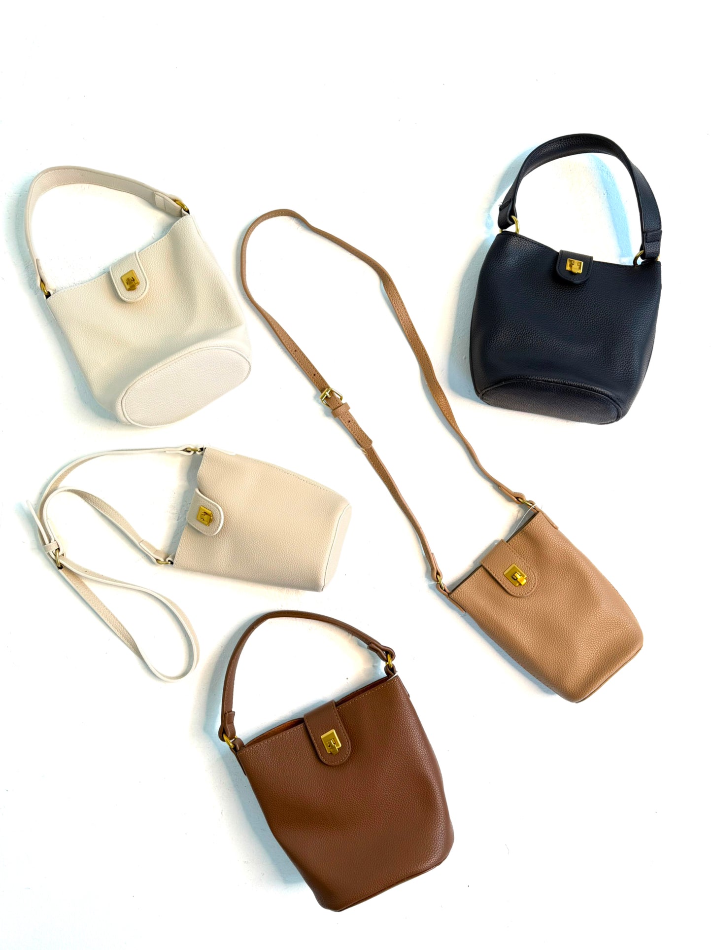 Gold Toggle Vegan Bag