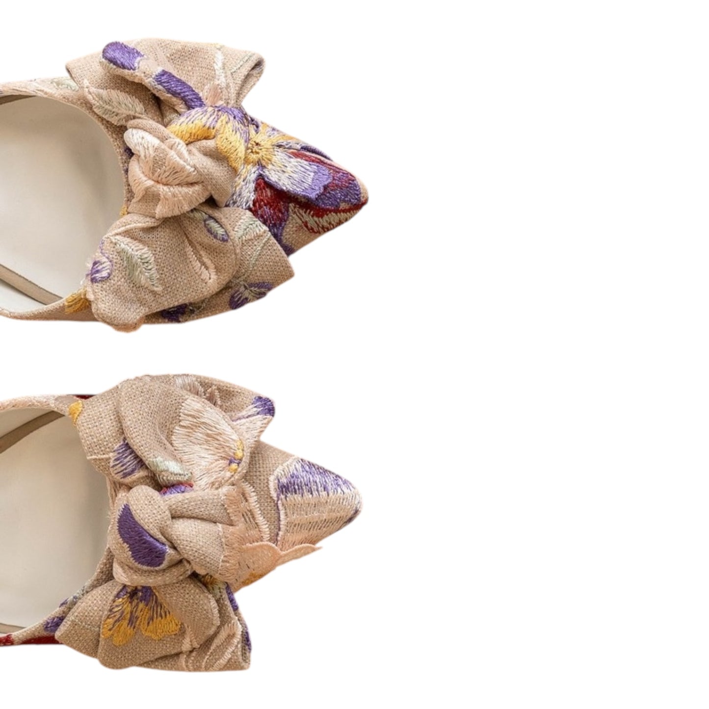 Floral Tapestry Bow Heel