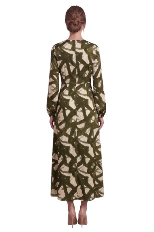 Olive Abstract Midi