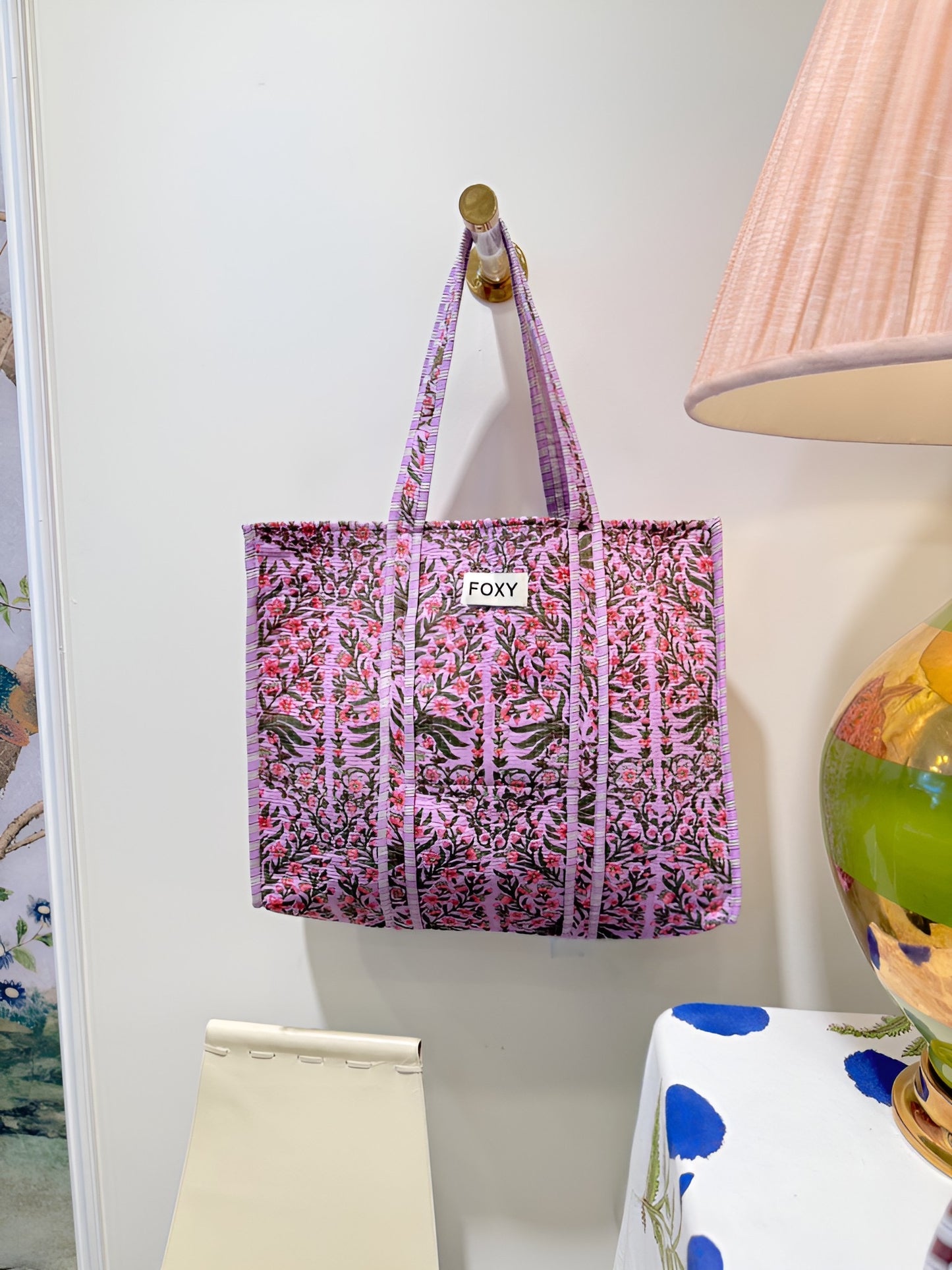 FOXY Block-Print Totes