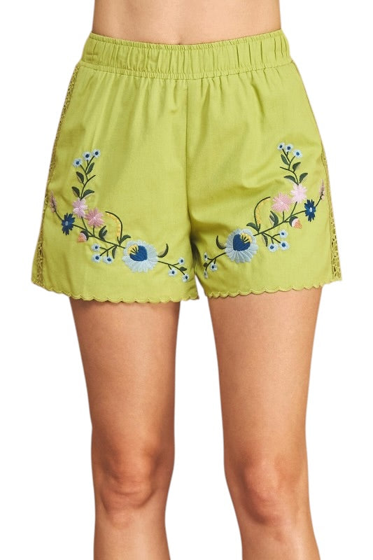 Citron Embroidered Set
