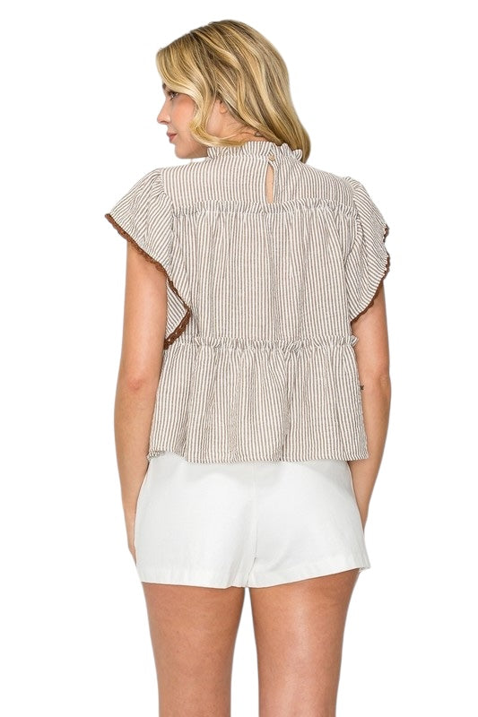 Mocha Tiered Top