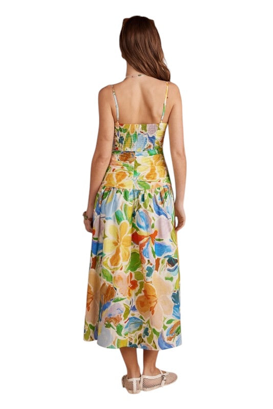 Abstract Floral Midi