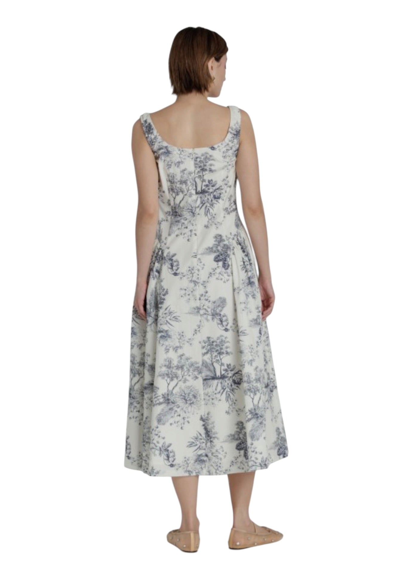Navy Toile Midi