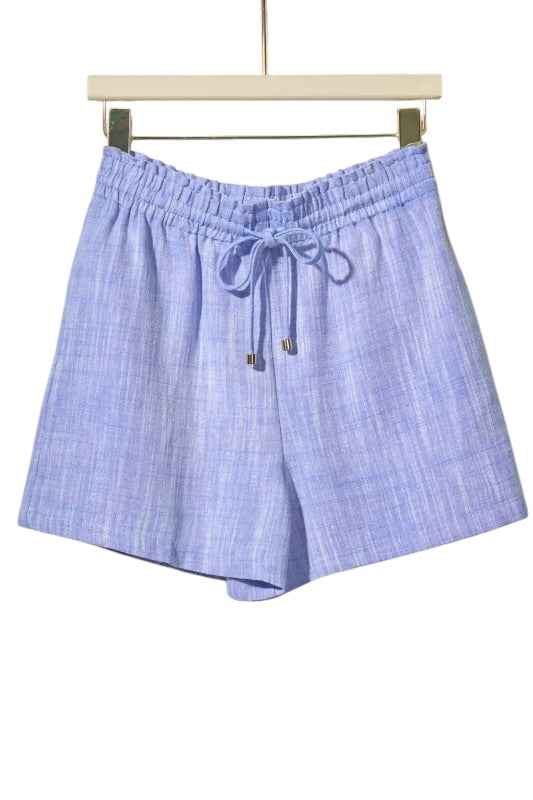 Elastic Waist Linen Shorts- 2 Colors