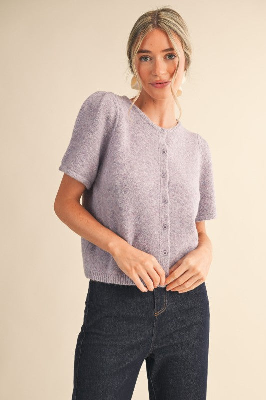 Puff Sleeve Cardigan- 3 Colors