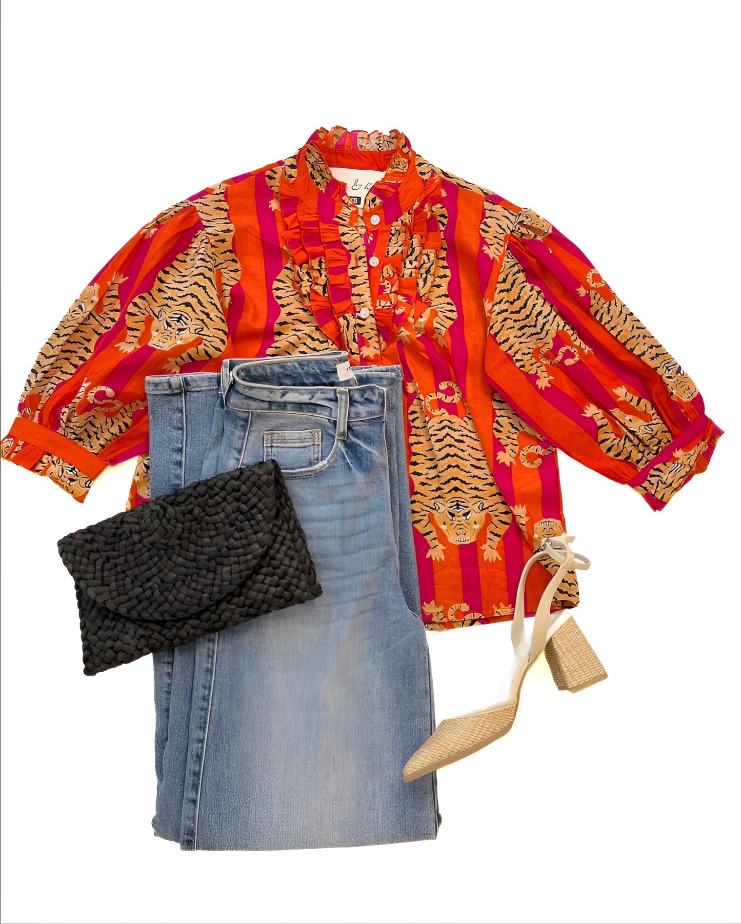 Chloe Top in Pink & Orange EOT