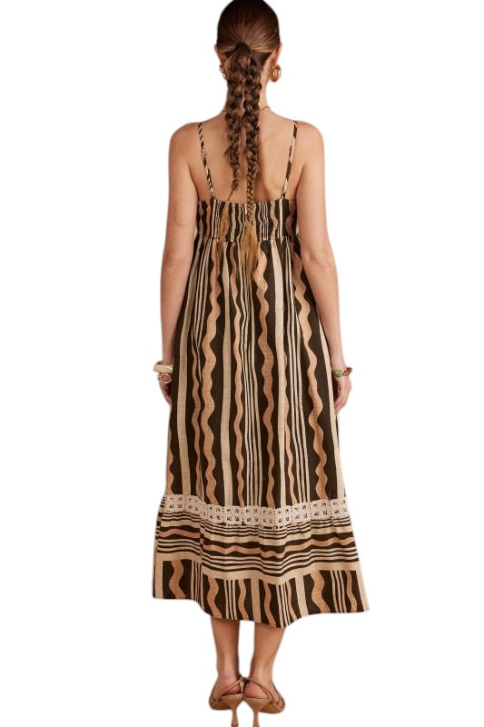 Deep Olive & Taupe Braided Midi