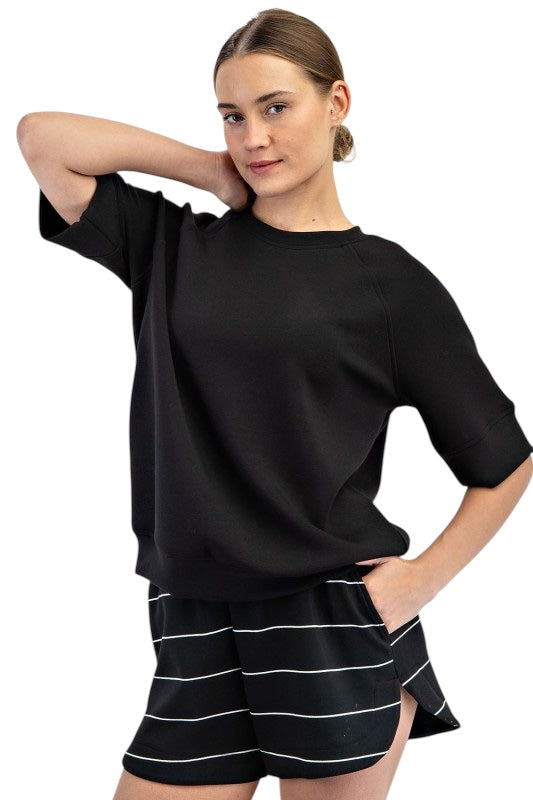 Scuba Banded Sleeve Top
