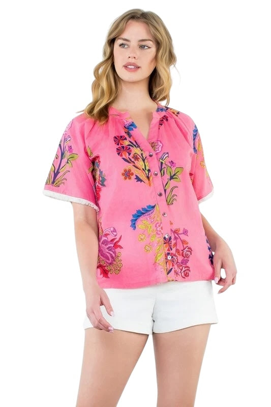 Maeve Mixed Florals Top