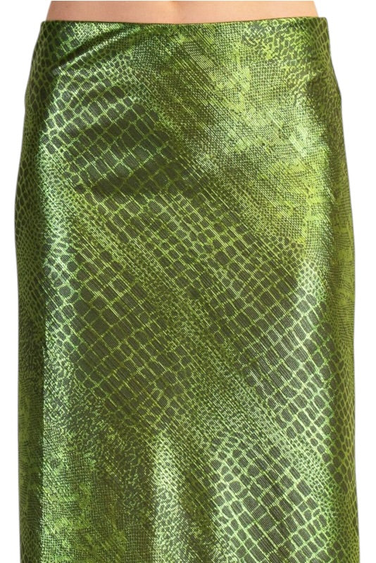 Slither Satin Midi Skirt
