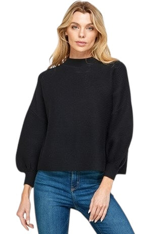 Julia Balloon Sleeve Ribbed Sweater- 5 colors