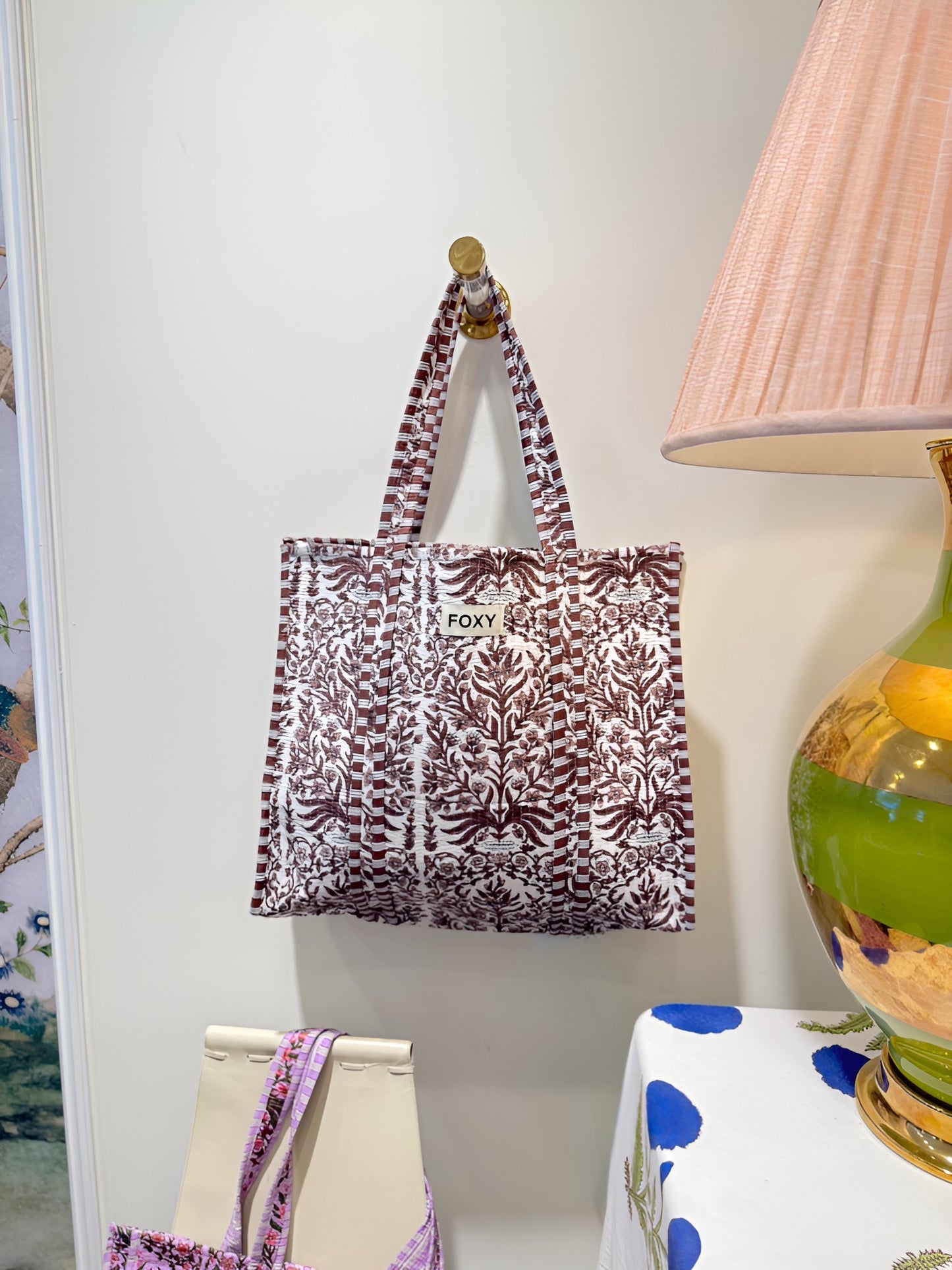 FOXY Block-Print Totes
