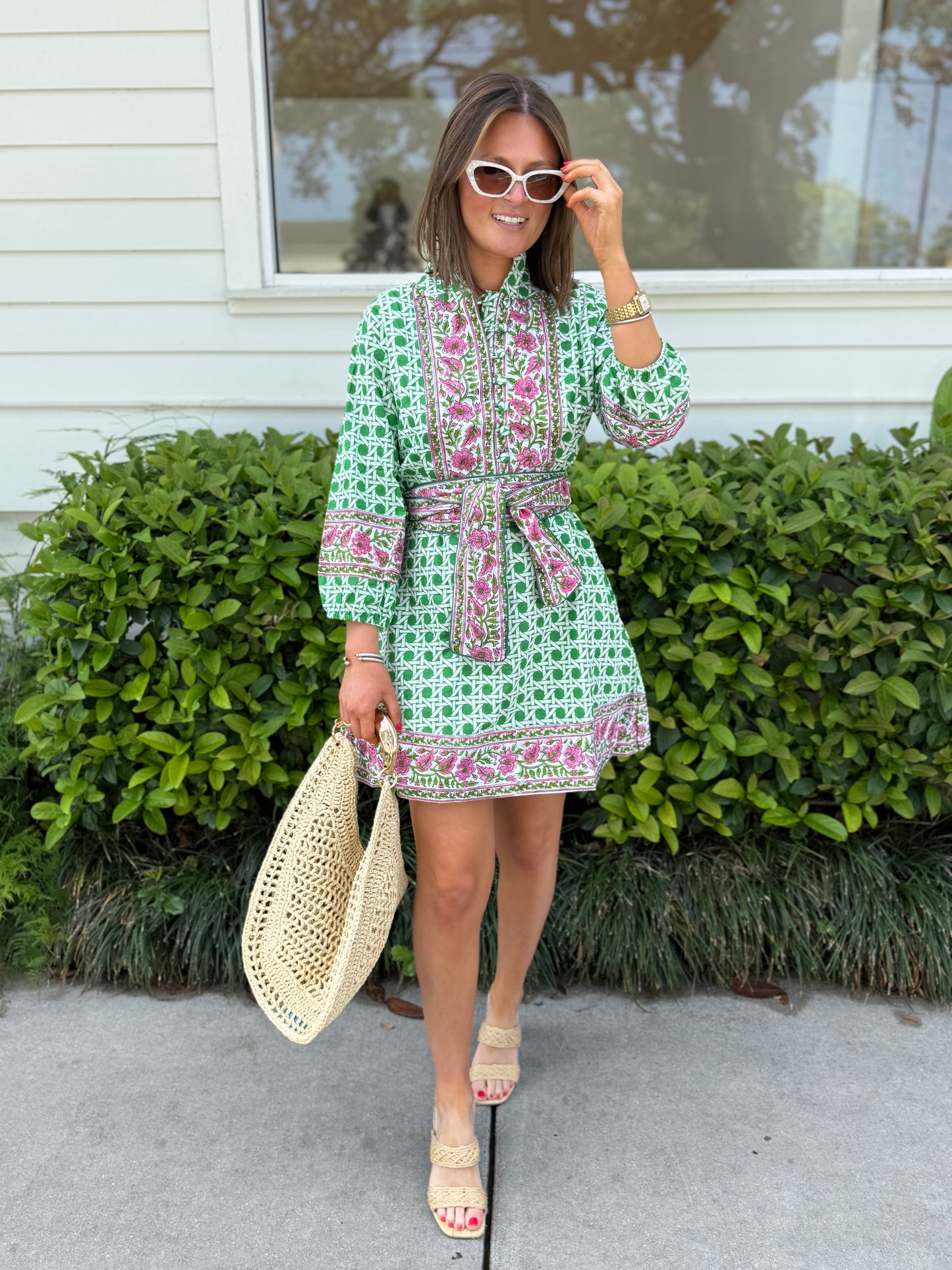 State Street Mini In Green Cane
