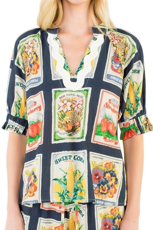 Vintage Seed Pack Top
