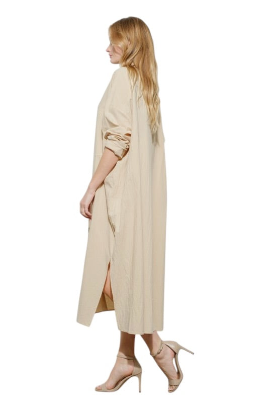Oversized Poplin Shirt Dress