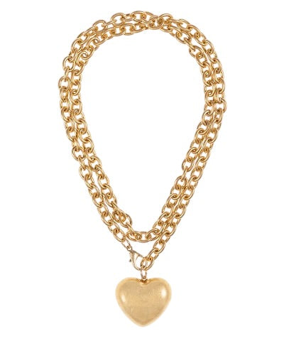 Wrap Puffy Heart Necklace