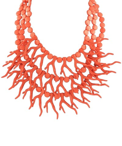 Beaded Coral Necklace