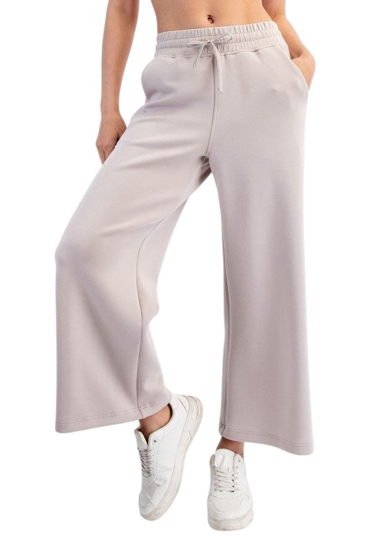 Scuba Cropped Wide Leg Pant