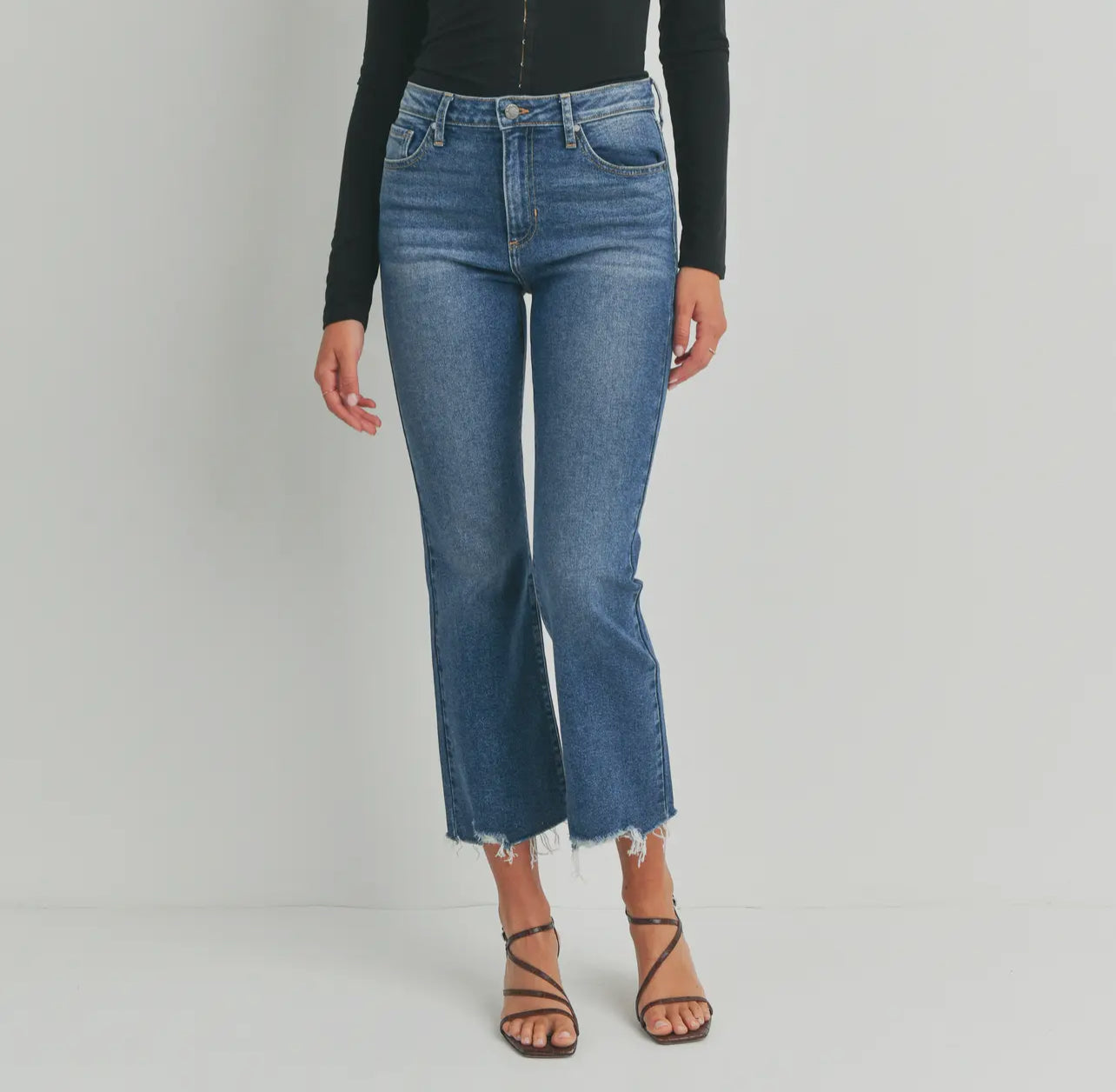 Just Black Denim Cropped Flare