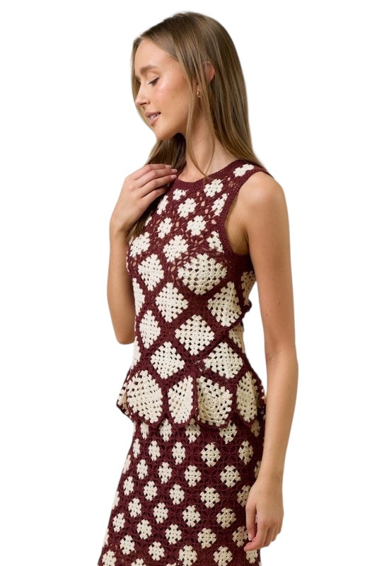 Chocolate & Ivory Crochet Set