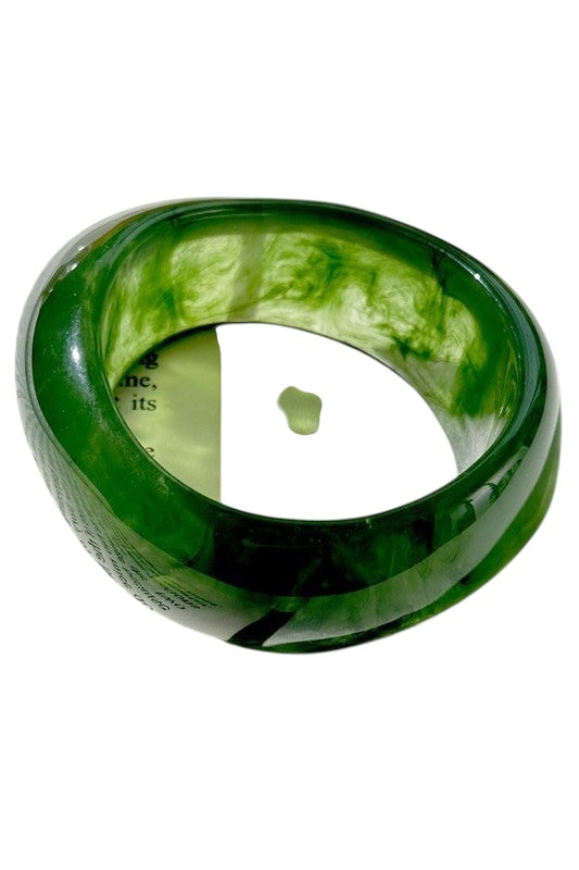 Tortoise Resin Bangle- 2 Sizes