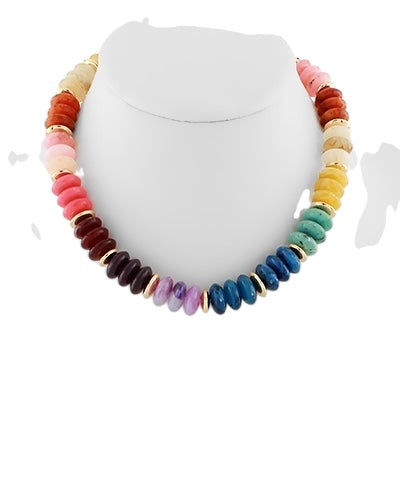 Marbleized Stone Necklace