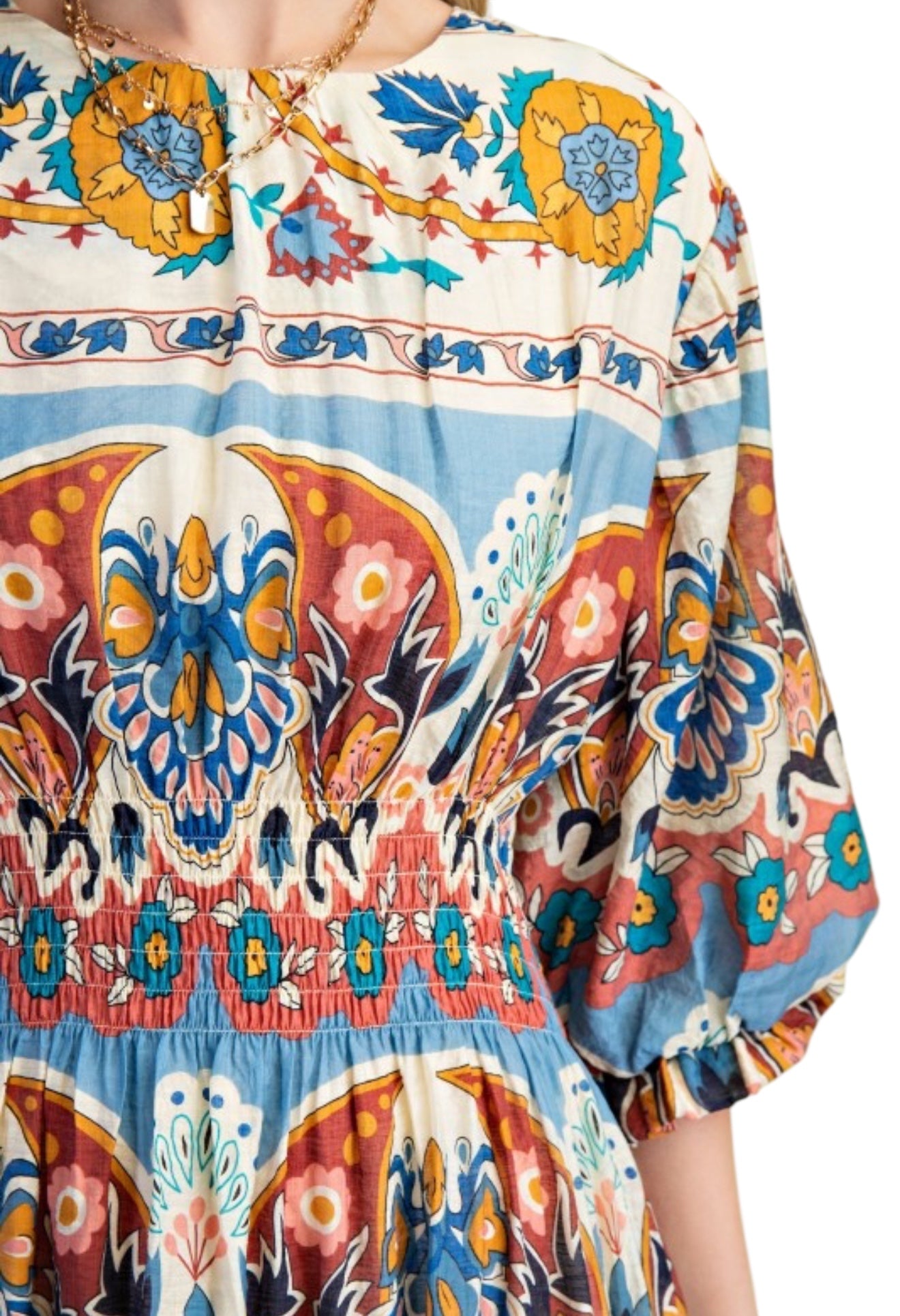 Blue Mixi Midi