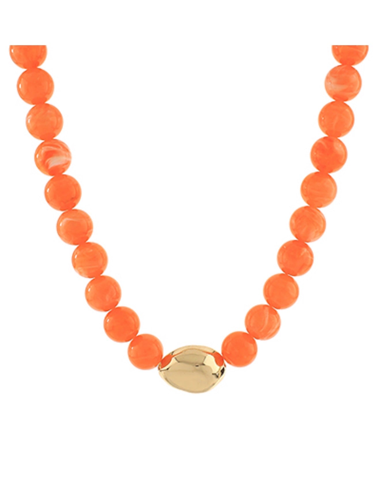 Gold Nugget Beaded Necklace- 4 Colors