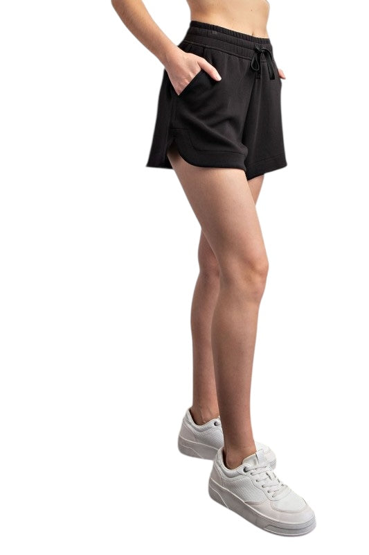 Scuba Side Slit Short- 3 Colors
