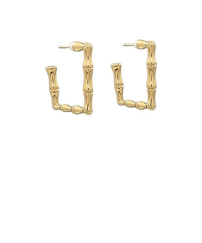 Square Bamboo Post Earring